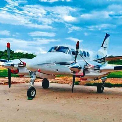 La aeronave Beechcraft King Air de Sebastián Marset