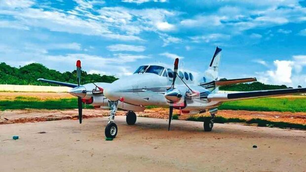 La aeronave Beechcraft King Air de Sebastián Marset