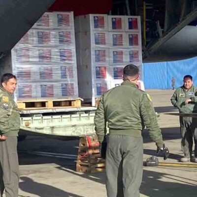 la ayuda humanitaria enviada por Chile a La Paz
