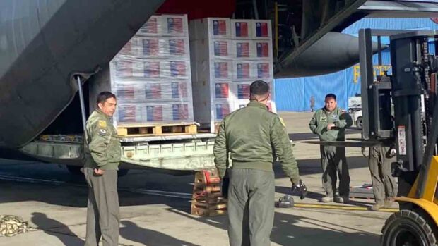 la ayuda humanitaria enviada por Chile a La Paz