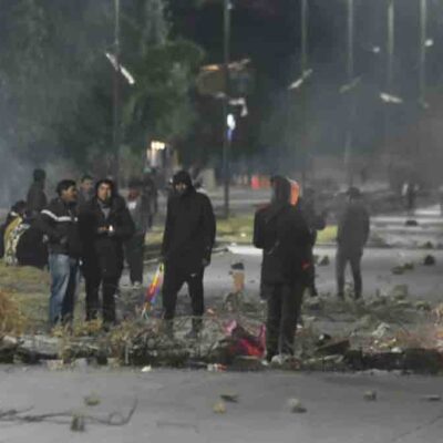 bloqueo en la avenida Petrolera