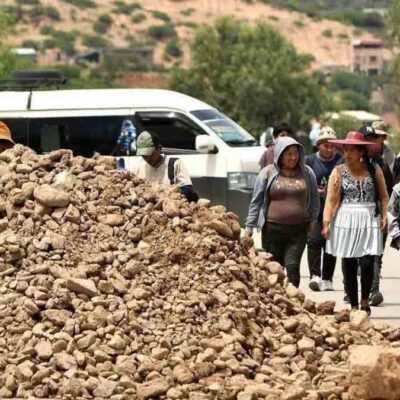 un punto de bloqueo en el cono sur cochabambino