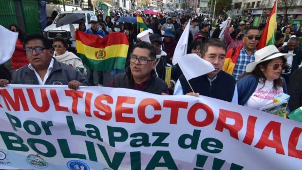marcha del Comité Multisectorial en La Paz