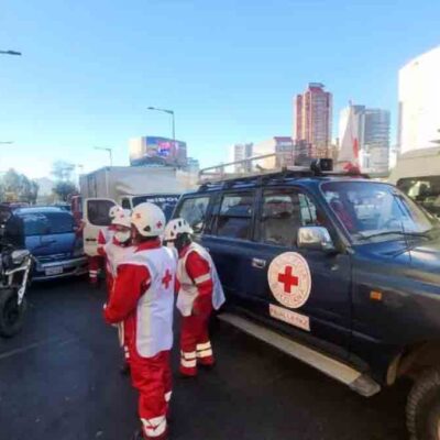 la caravana de la Cruz Roja