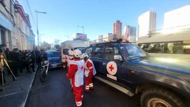 la caravana de la Cruz Roja