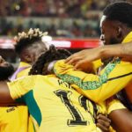 los jugadores de Ghana celebran la victoria ante Panamá