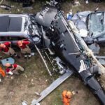 Uno de los helicópteros accidentados