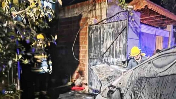 una casa se incendia en Sacaba