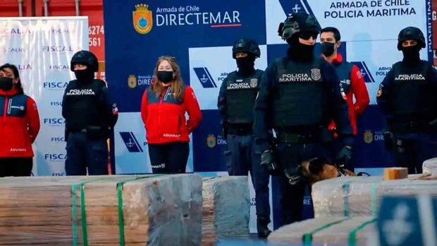 el cargamento de madera impregnado con droga