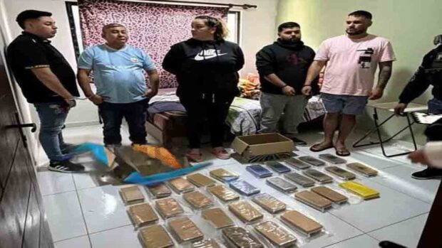 paraguayos con droga en La Guardia
