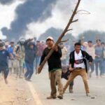 grupo de violentos en San Julián