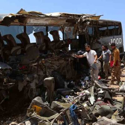 choque de autobuses en Siria