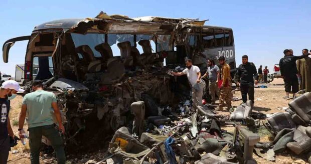 choque de autobuses en Siria