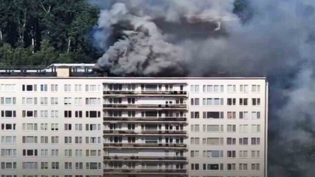 incendio en edificio en Bélgica
