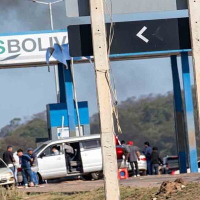 incendian peaje en Boyuibe