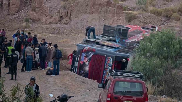 accidente de bus deja varios heridos