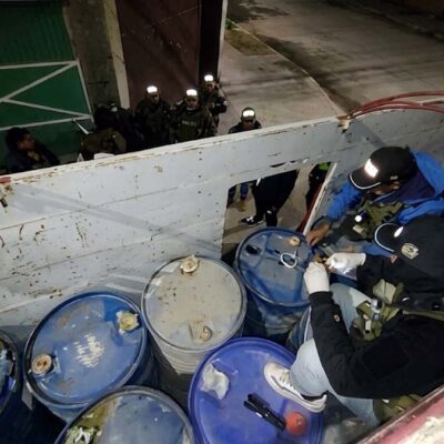 Felcn secuestra combustible en Tiraque