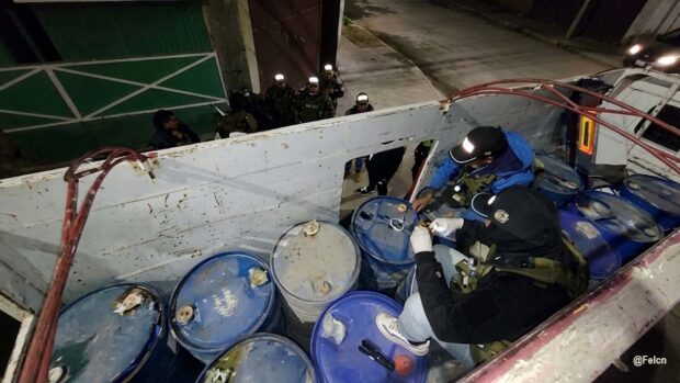 Felcn secuestra combustible en Tiraque