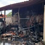 incendio en taller mecánico