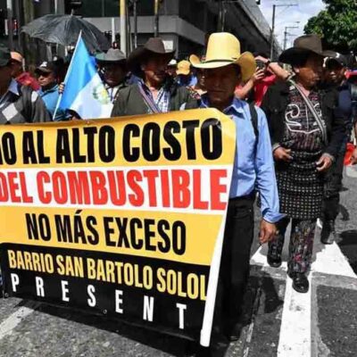 protestas en Guatemala por alza de combustibles